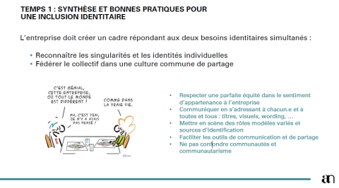 Synthèse de bonne pratique pour une inclusion identitaire