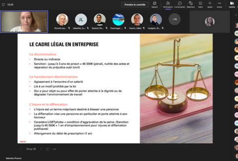 Capture de la conférence Teams