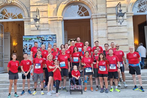 Photo des sportifs au Marathon pour Tous des JO de Paris 2024